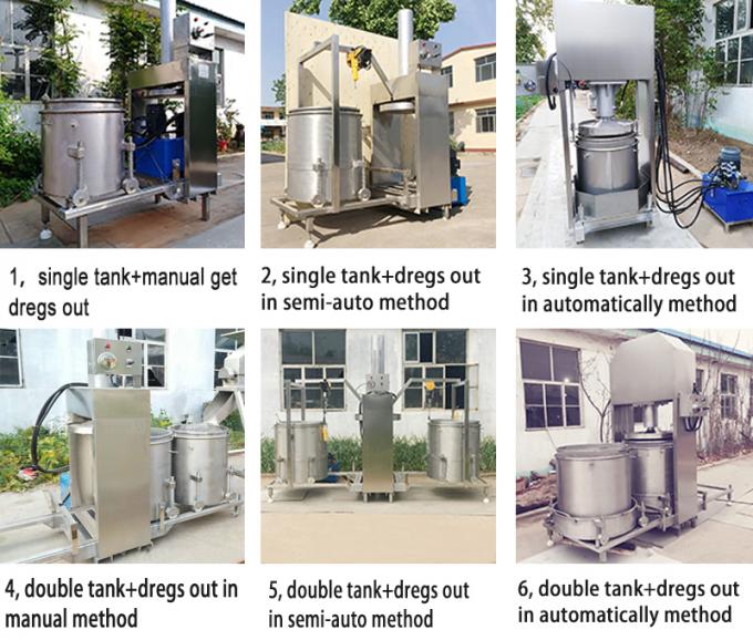 semi-automatic double tank ginger juice press machine with hydraulic pressure