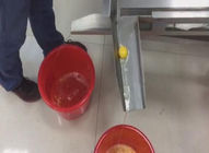 automatic food processing machine breaks eggshell and separates yolk from egg white