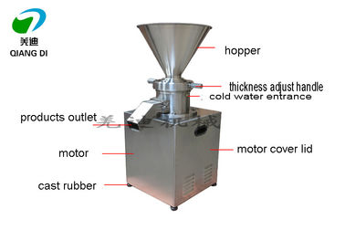 stainless steel vertical type sesame butter grinding machine tahini grinder equipment